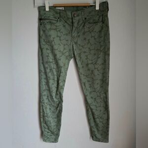 GAP Olive Green Patterned Women Jeans